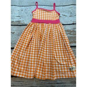 Kpea Orange Gingham Dress